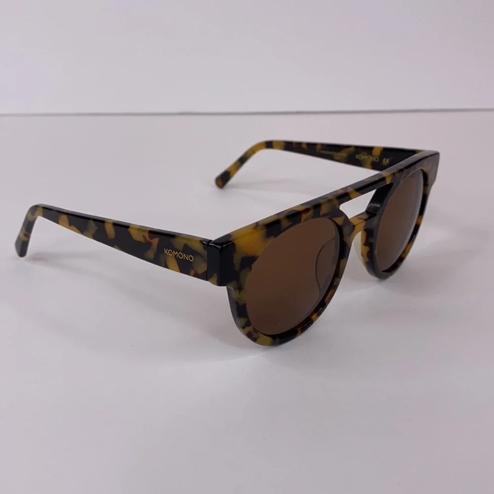 KOMONO Sunglasses Dreyfuss Brown Tortoise Demi NEW round